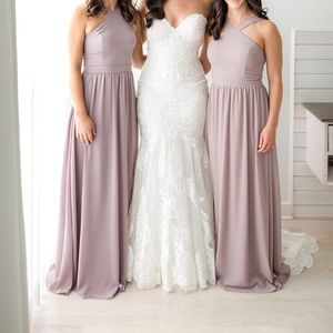 LULUS AIR OF ROMANCE TAUPE MAXI DRESS